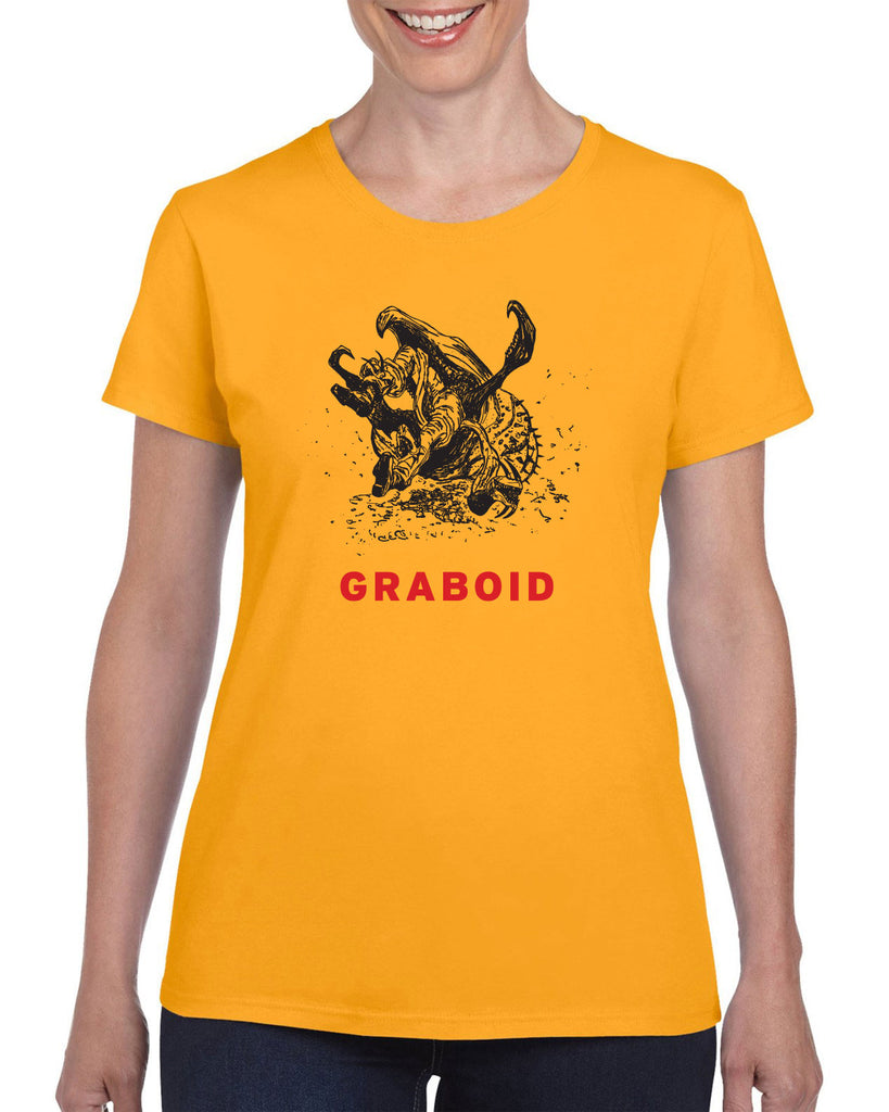 Graboid Womens T-Shirt Tremors 80s Halloween Scary Horror Vintage Retro