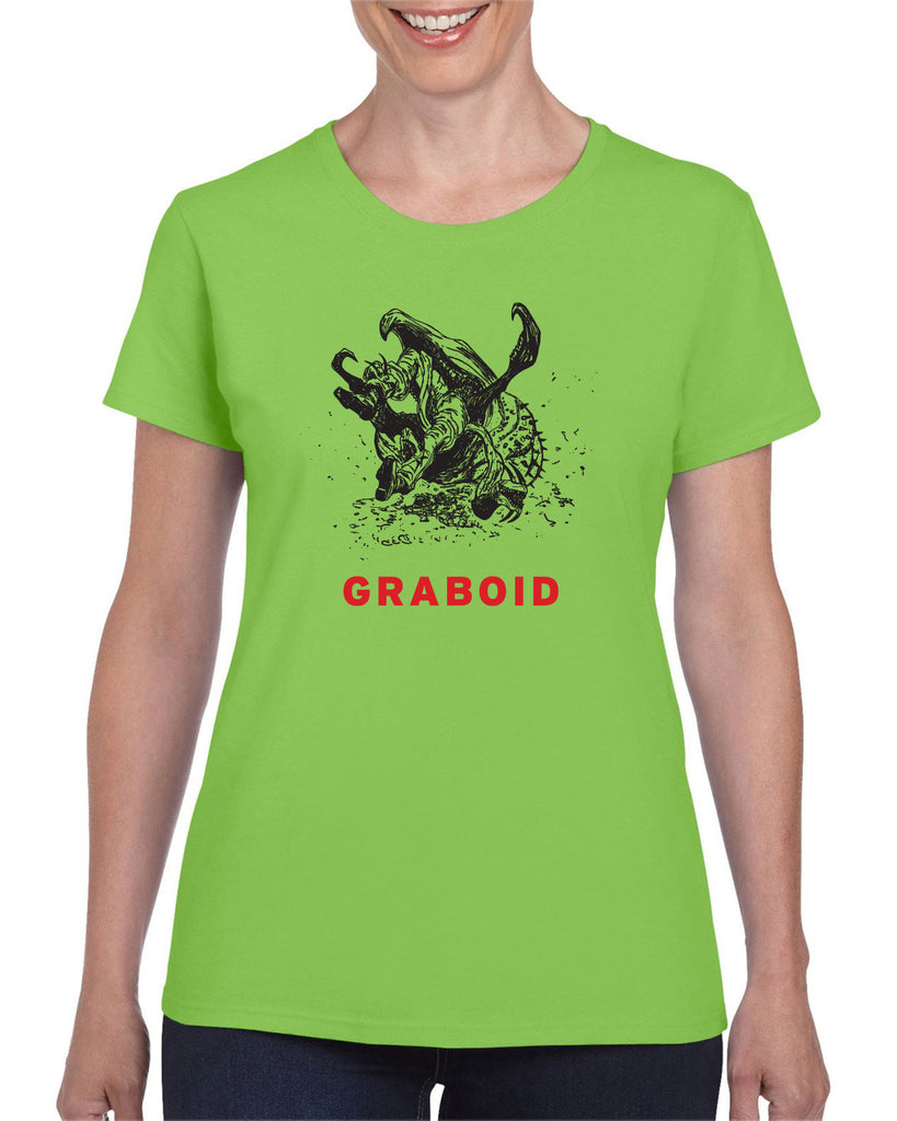 Graboid Womens T-Shirt Tremors 80s Halloween Scary Horror Vintage Retro