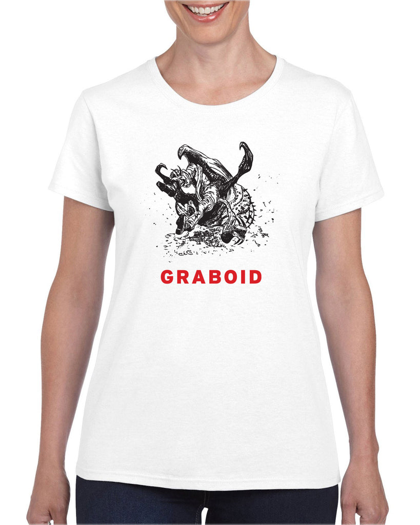 Graboid Womens T-Shirt Tremors 80s Halloween Scary Horror Vintage Retro