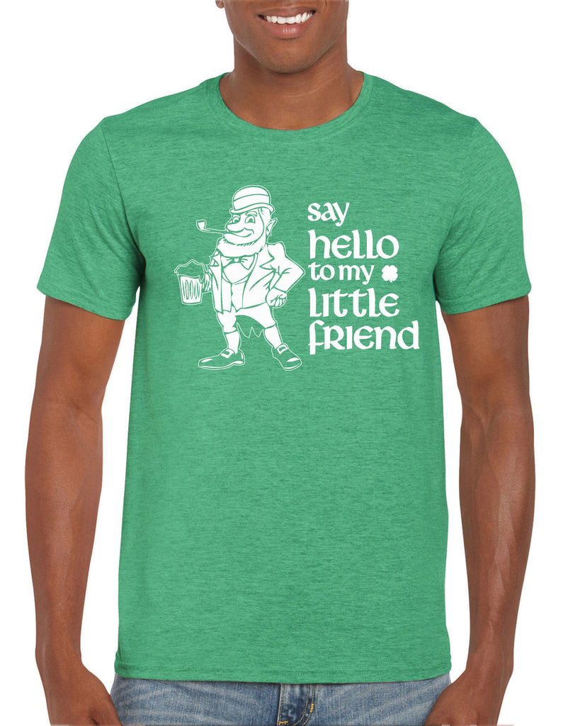 Say Hello To My Little Friend leprechaun clover St. Patricks Day st. pattys day Irish Ireland ginger party college holiday