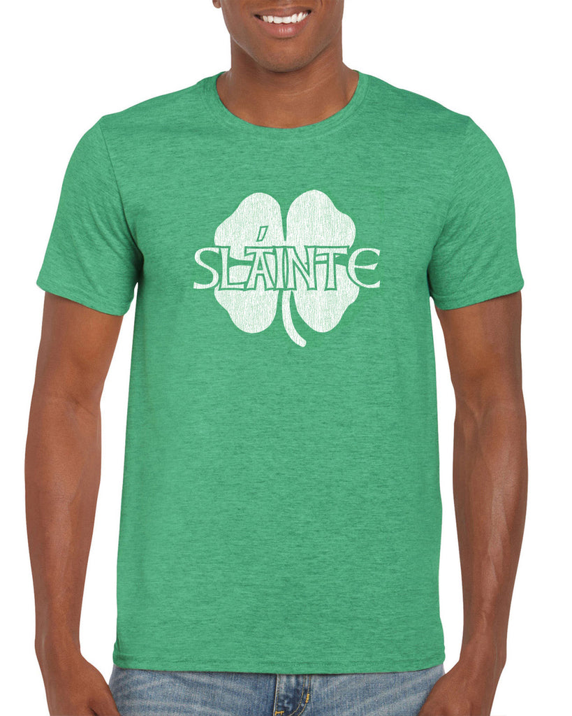 Slainte Mens T-shirt leprechaun clover St. Patricks Day st. pattys day Irish Ireland ginger drunk drinking party college holiday