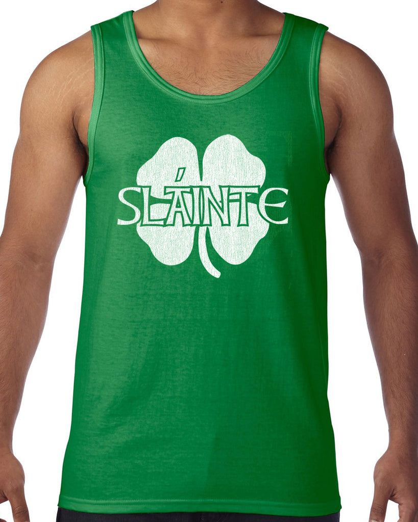 Slainte Tank Top leprechaun clover St. Patricks Day st. pattys day Irish Ireland ginger drunk drinking party college holiday