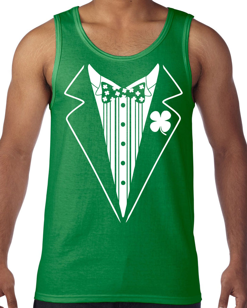 Irish Tuxedo Tank Top leprechaun clover St. Patricks Day st. pattys day Irish Ireland ginger drunk drinking party college holiday