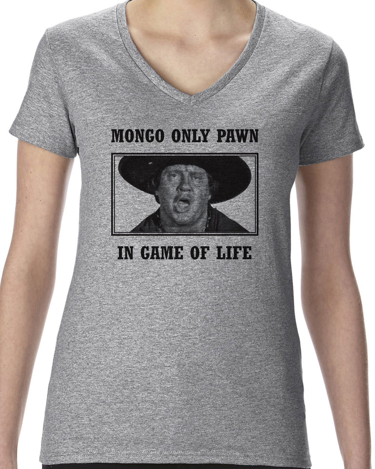 Women's Short Sleeve V-Neck T-Shirt - Mongo Pawn In Game of Life