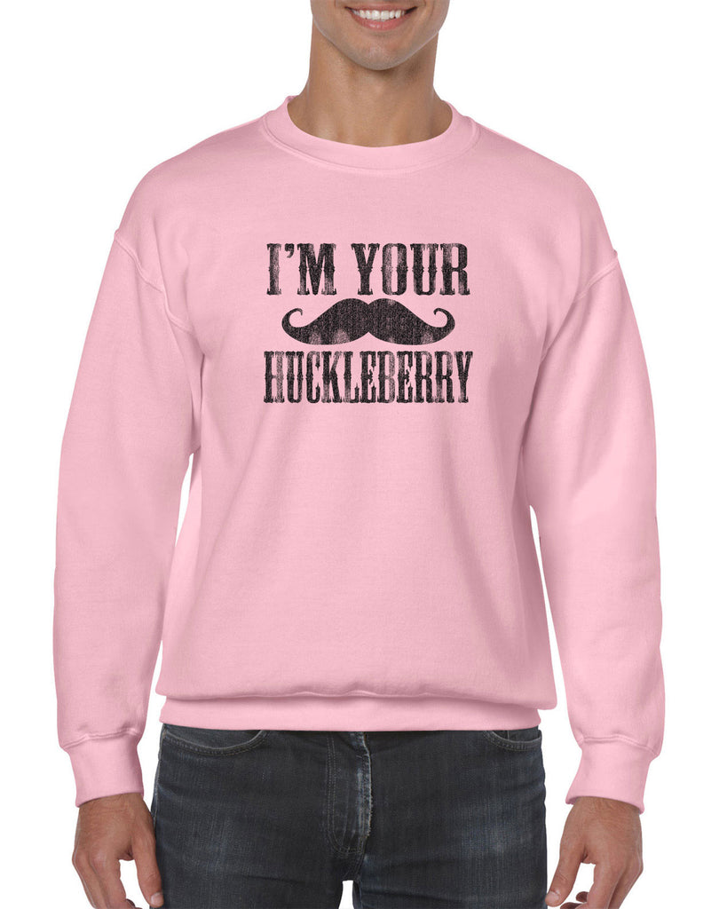 Hot Press Apparel Mens Huckleberry Crew Sweatshirt Doc Holiday Tombstone Movie Mustache Gift Present