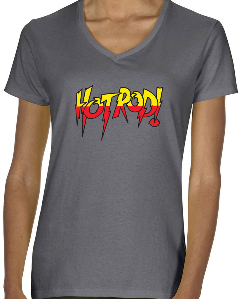Women's Short Sleeve V-Neck T-Shirt - HotRod!