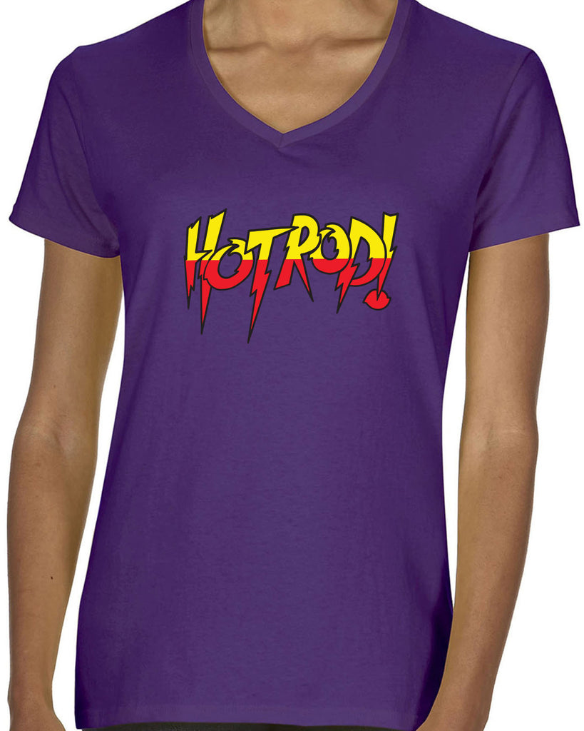 Women's Short Sleeve V-Neck T-Shirt - HotRod!