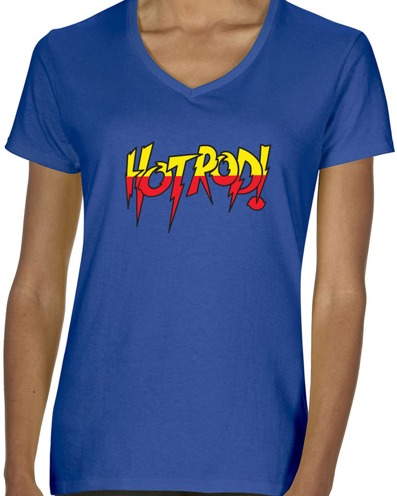 Women's Short Sleeve V-Neck T-Shirt - HotRod!