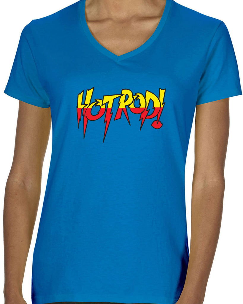 Women's Short Sleeve V-Neck T-Shirt - HotRod!