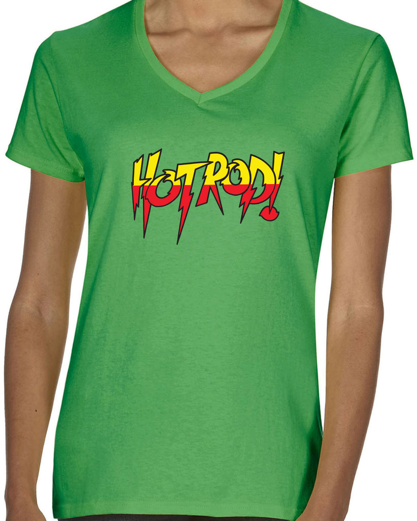 Women's Short Sleeve V-Neck T-Shirt - HotRod!