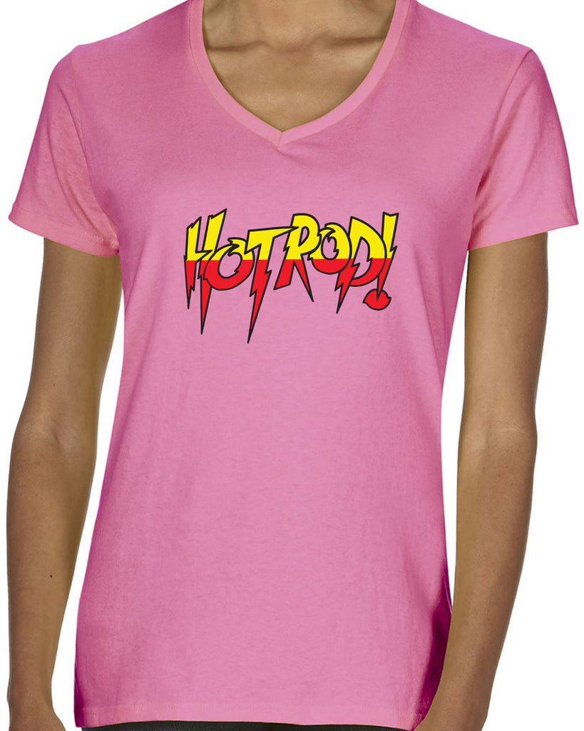 Women's Short Sleeve V-Neck T-Shirt - HotRod!