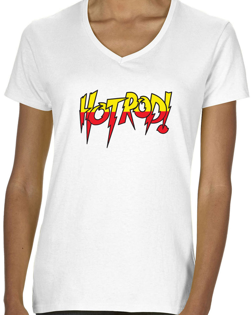 Women's Short Sleeve V-Neck T-Shirt - HotRod!