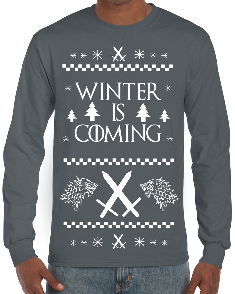 Hot Press Apparel Winter Is Coming Game Of Thrones TV Show The Wall John Snow Stark Mother of Dragons Khaleesi Winterfelll
