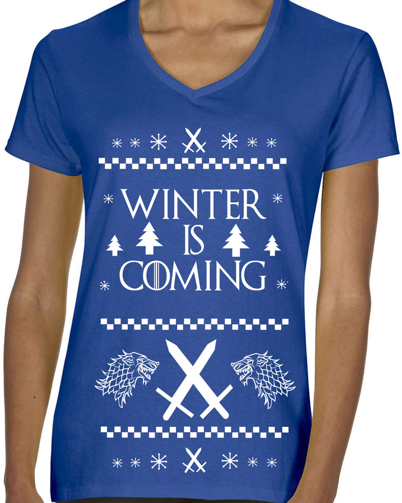 Hot Press Apparel Winter Is Coming Game Of Thrones TV Show The Wall John Snow Stark Mother of Dragons Khaleesi Winterfell