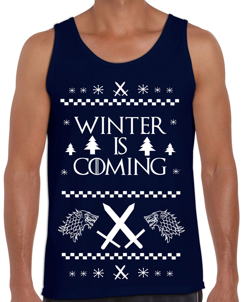 Men's Sleeveless Tank Top - Winter Is Coming