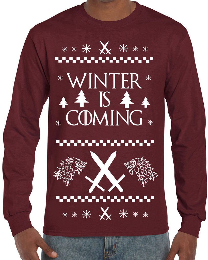 Hot Press Apparel Winter Is Coming Game Of Thrones TV Show The Wall John Snow Stark Mother of Dragons Khaleesi Winterfelll