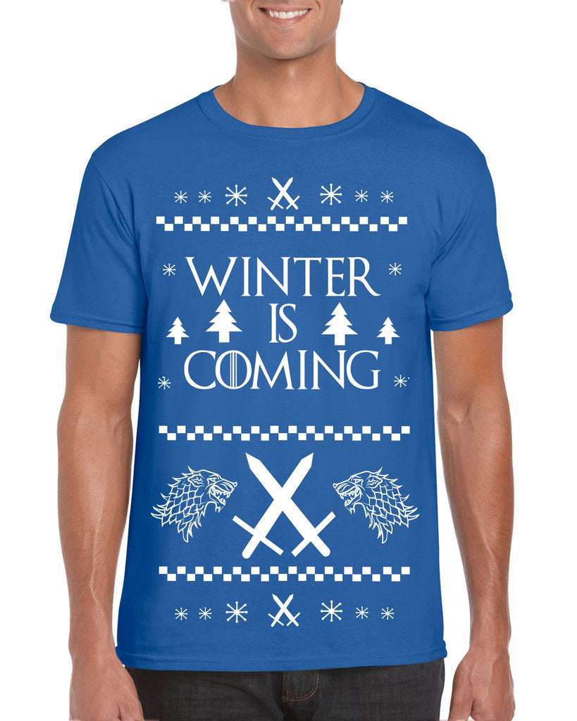 Hot Press Apparel Winter is Coming Game of Thrones Night's Watch John Snow Stark TV Show Gift Present Ugly Christmas Sweater Holiday Party