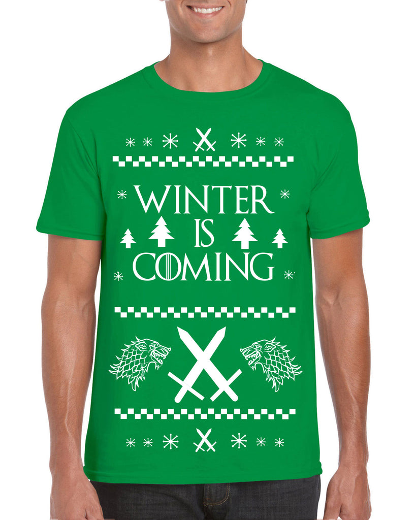 Hot Press Apparel Winter is Coming Game of Thrones Night's Watch John Snow Stark TV Show Gift Present Ugly Christmas Sweater Holiday Party
