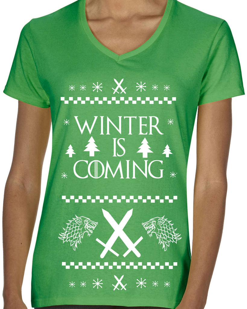 Hot Press Apparel Winter Is Coming Game Of Thrones TV Show The Wall John Snow Stark Mother of Dragons Khaleesi Winterfell