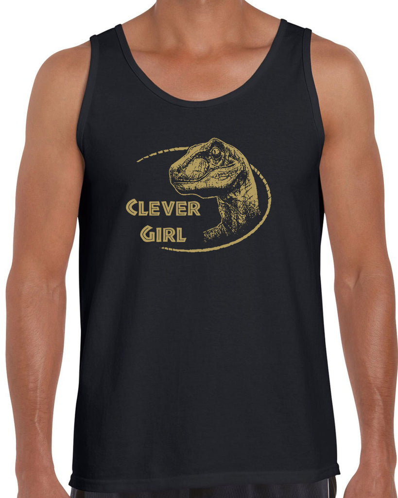 Men's Tank Top - Clever Girl Jurassic Paleontologist Raptor Dinosaur Funny Movie Present Gift
