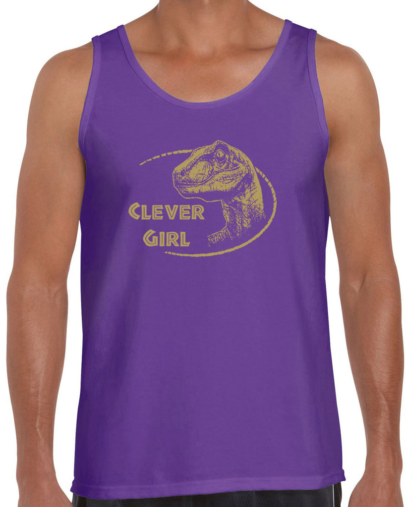 Men's Tank Top - Clever Girl Jurassic Paleontologist Raptor Dinosaur Funny Movie Present Gift