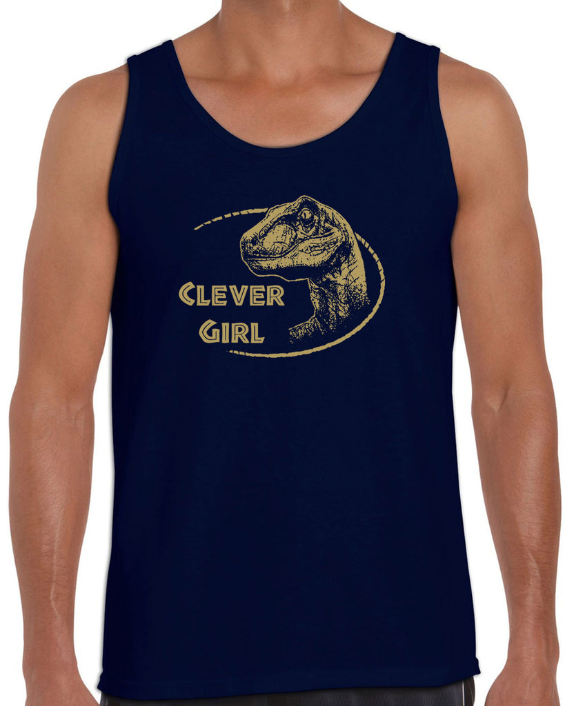 Men's Tank Top - Clever Girl Jurassic Paleontologist Raptor Dinosaur Funny Movie Present Gift