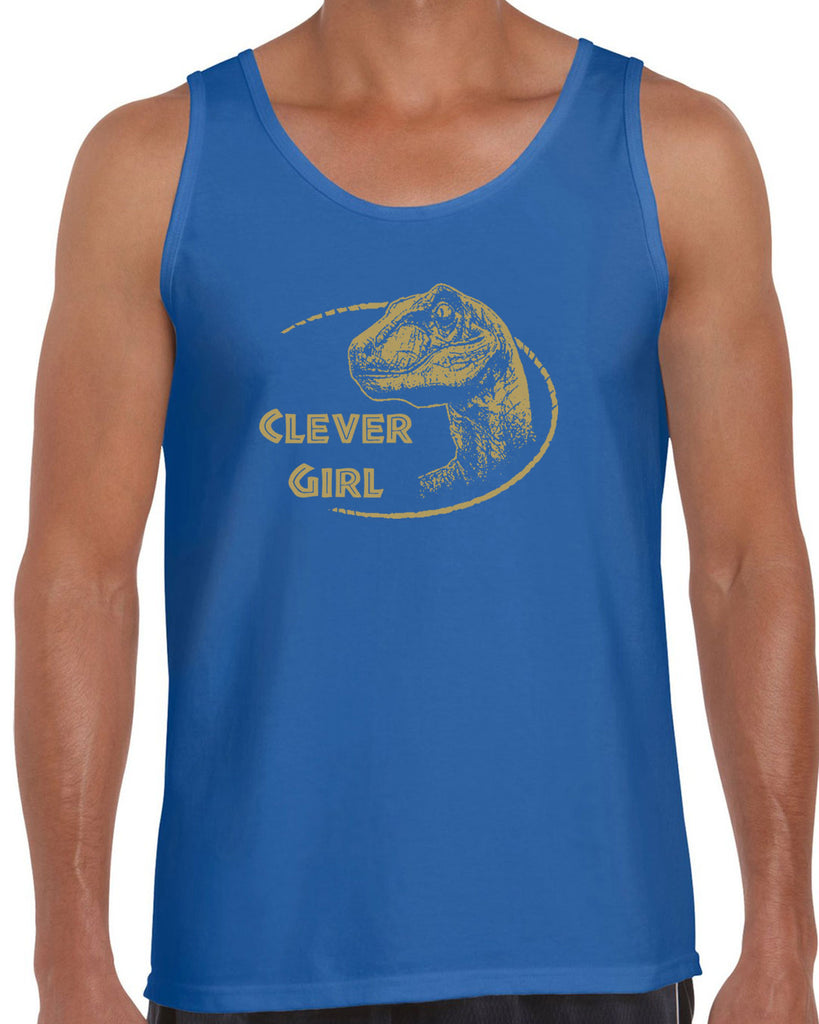 Men's Tank Top - Clever Girl Jurassic Paleontologist Raptor Dinosaur Funny Movie Present Gift