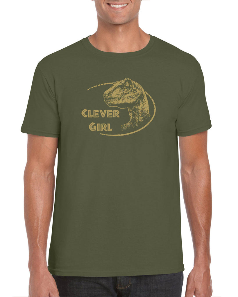 Hot Press Apparel Clever Girl Jurassic Horror Costume Funny 90's Movie Vintage Funny Shirt Present Gift Cult Classic Raptor