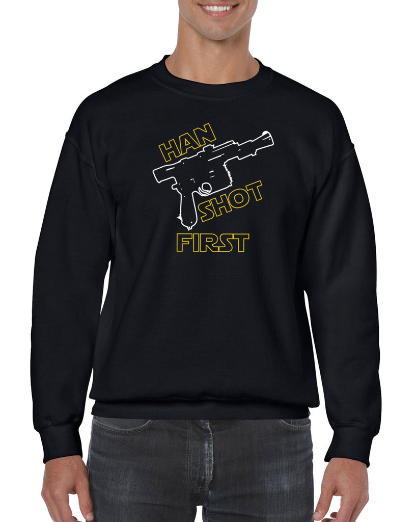 Hot Press Apparel Unisex Han Shot First Crew Sweatshirt