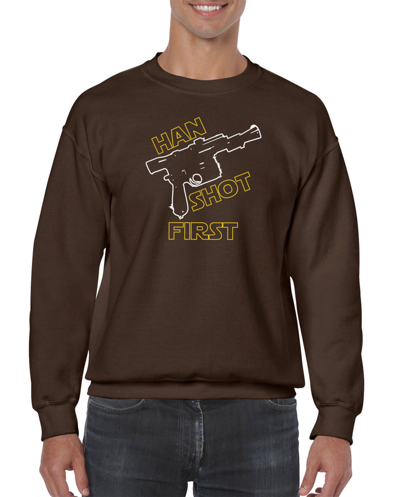 Hot Press Apparel Unisex Han Shot First Crew Sweatshirt