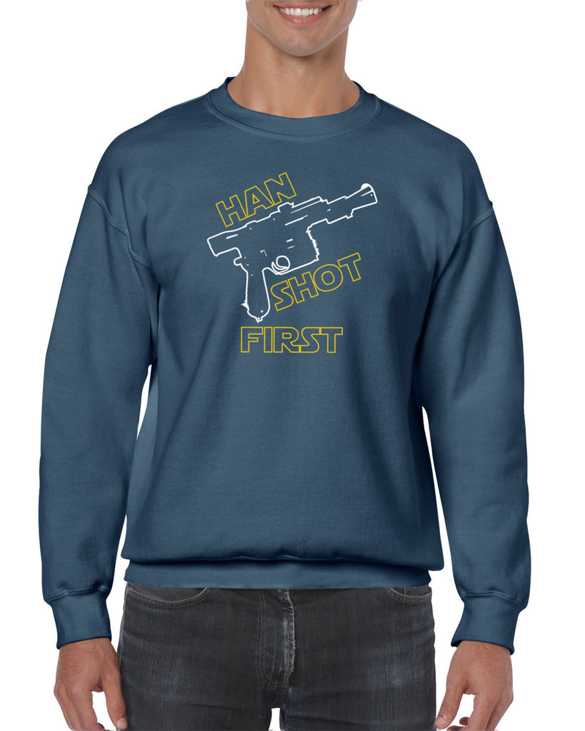 Hot Press Apparel Unisex Han Shot First Crew Sweatshirt