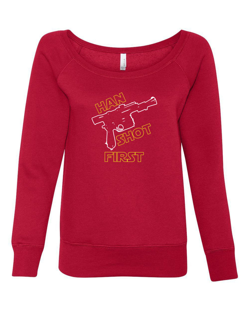 Hot Press Apparel Women's Han Shot First Off The Shoulder
