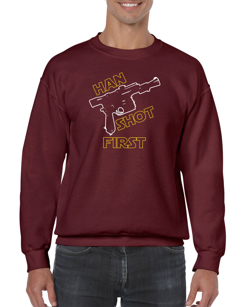Hot Press Apparel Unisex Han Shot First Crew Sweatshirt