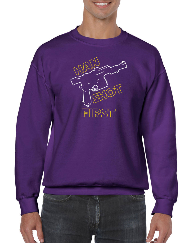 Hot Press Apparel Unisex Han Shot First Crew Sweatshirt