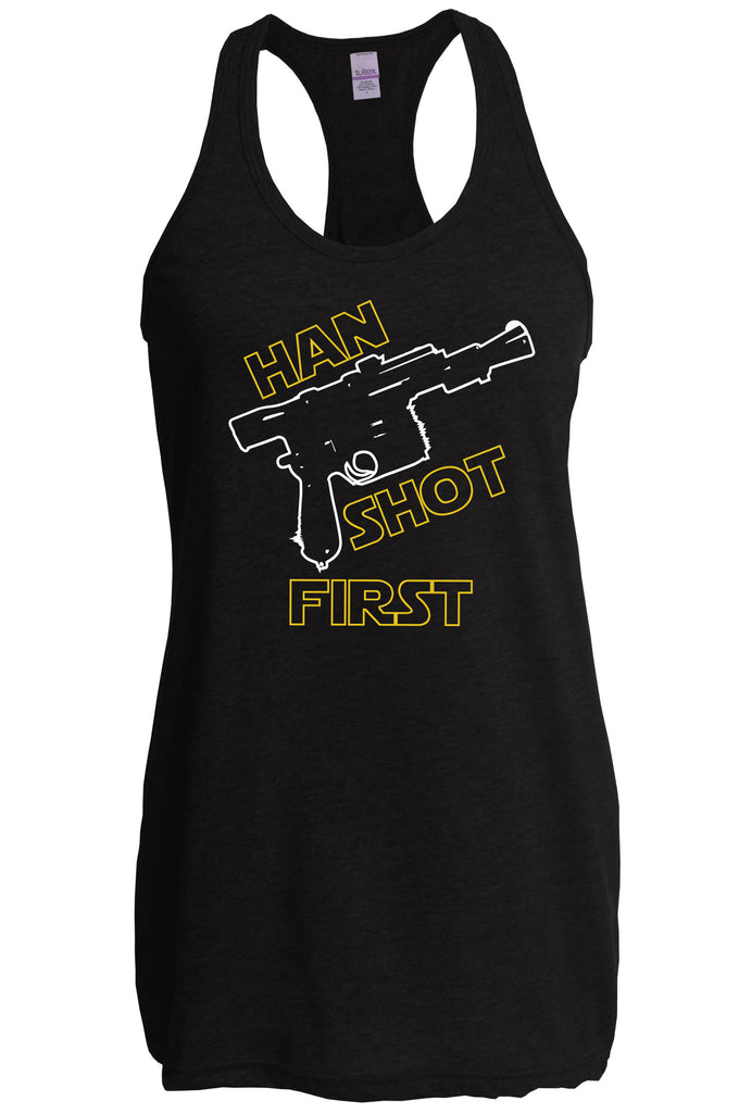 Women's Racerback Tank Top - Han Shot First