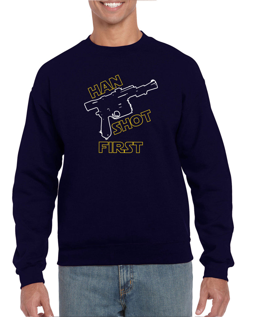 Hot Press Apparel Unisex Han Shot First Crew Sweatshirt