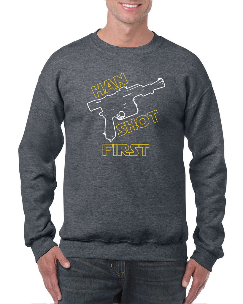 Hot Press Apparel Unisex Han Shot First Crew Sweatshirt