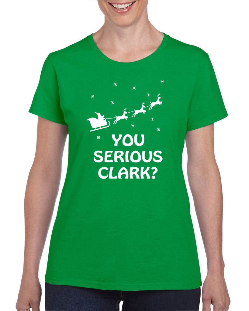 Hot Press Apparel Women's T-Shirt Funny Christmas Griswold Clark Eddie Gift Present