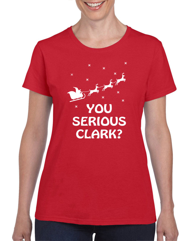 Hot Press Apparel Women's T-Shirt Funny Christmas Griswold Clark Eddie Gift Present