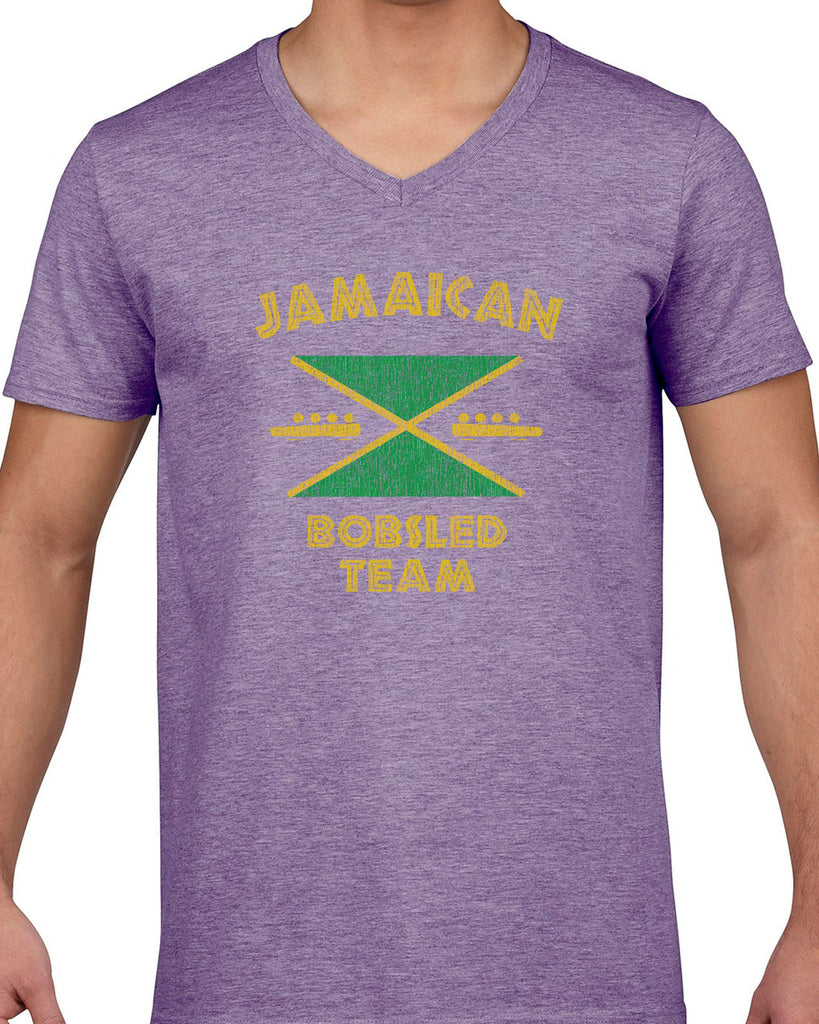 Hot Press Apparel Men's Jamaican Bobsled Team Mens V-neck T-shirt