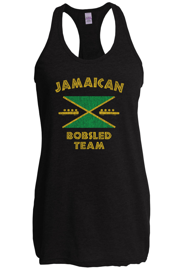 Hot Press Apparel Women's Racerback Tank Top Jamaican Bobsled Team