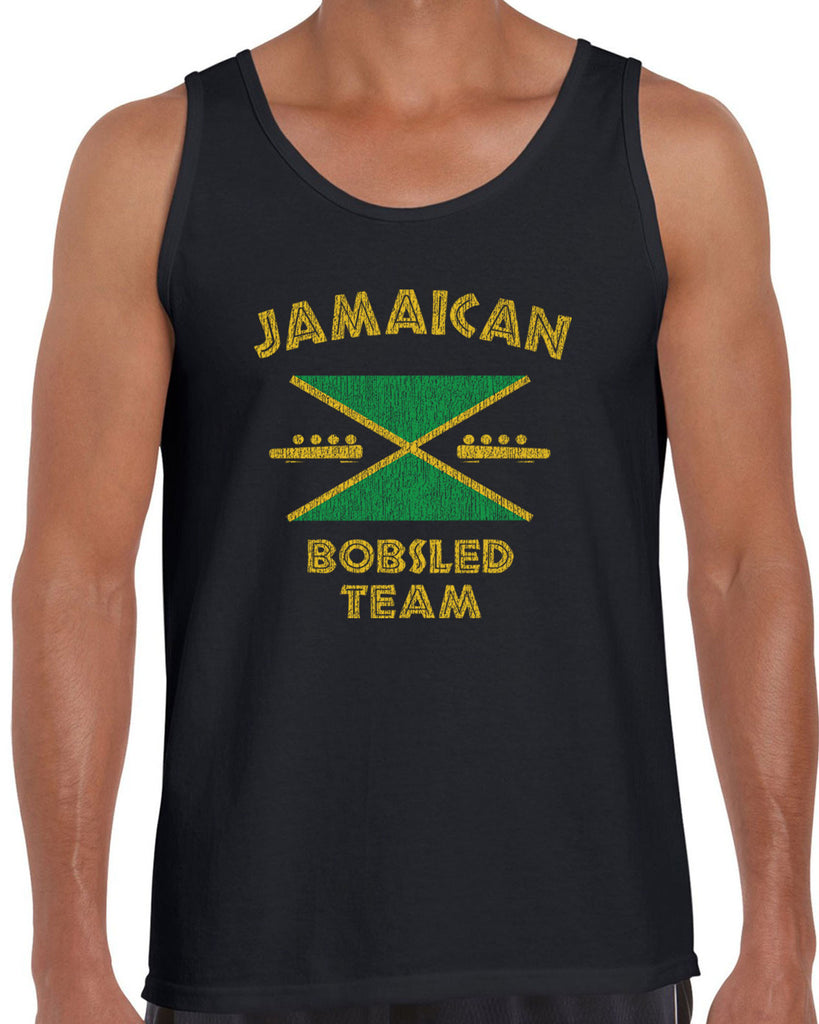 Mens Sleeveless Tank Top - Jamaican Bobsled Team Funny Hot Press Apparel Cool 90s movie Runnings Vintage Retro Gift Present Jamaica Olympics Sports