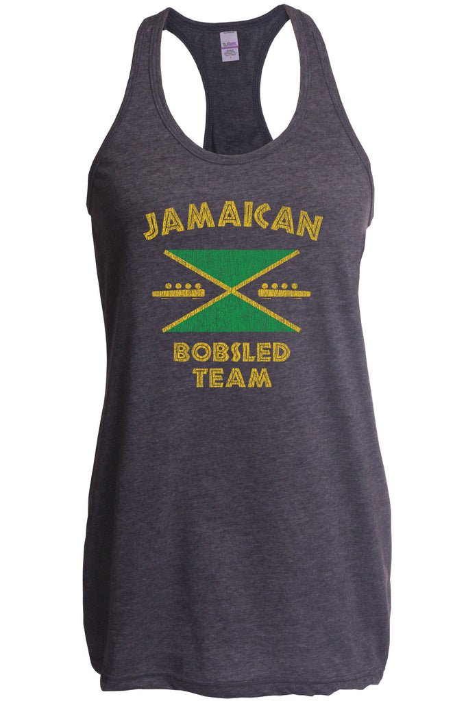 Hot Press Apparel Women's Racerback Tank Top Jamaican Bobsled Team