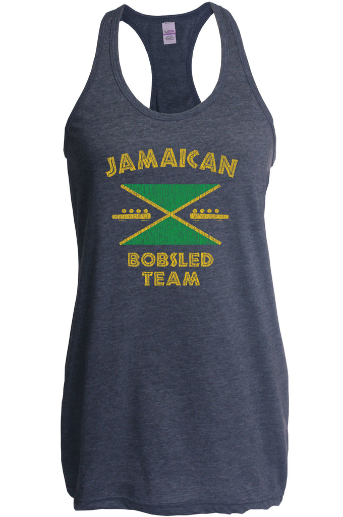 Hot Press Apparel Women's Racerback Tank Top Jamaican Bobsled Team