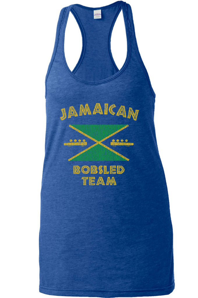 Hot Press Apparel Women's Racerback Tank Top Jamaican Bobsled Team