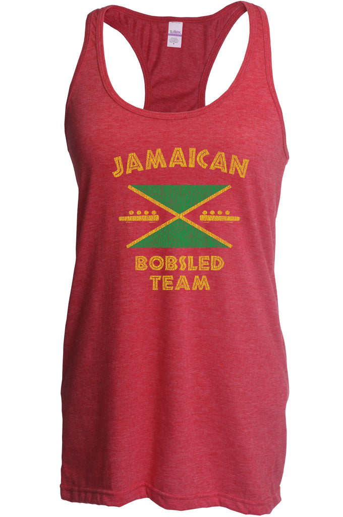 Hot Press Apparel Women's Racerback Tank Top Jamaican Bobsled Team