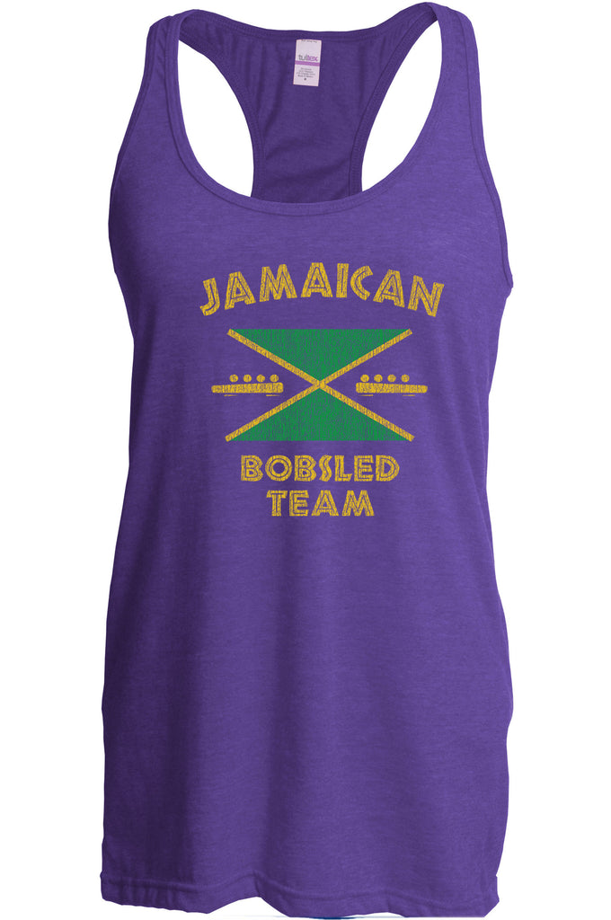 Hot Press Apparel Women's Racerback Tank Top Jamaican Bobsled Team