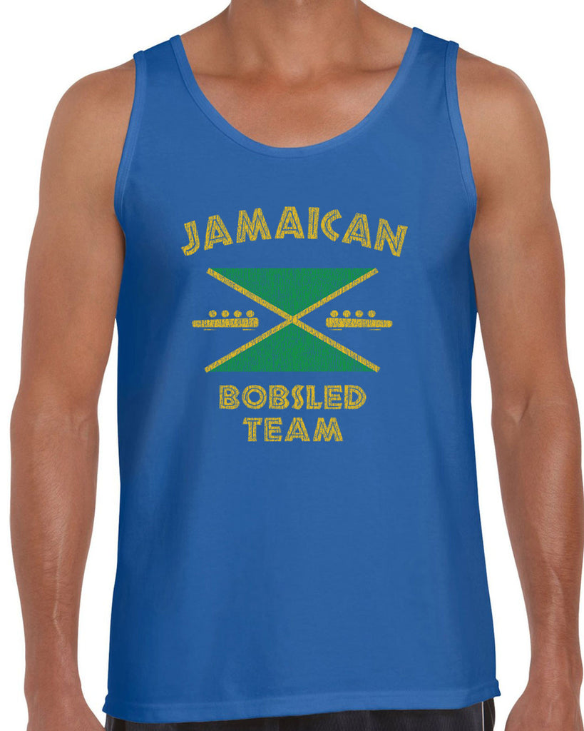 Mens Sleeveless Tank Top - Jamaican Bobsled Team Funny Hot Press Apparel Cool 90s movie Runnings Vintage Retro Gift Present Jamaica Olympics Sports