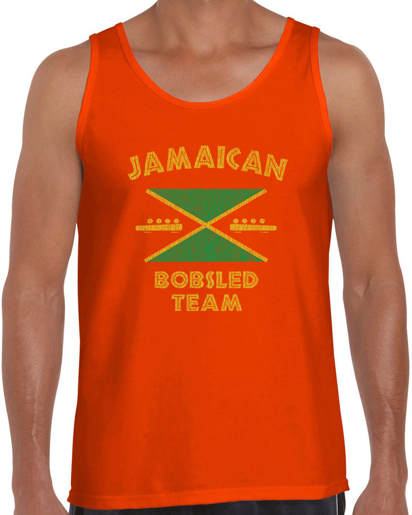 Mens Sleeveless Tank Top - Jamaican Bobsled Team Funny Hot Press Apparel Cool 90s movie Runnings Vintage Retro Gift Present Jamaica Olympics Sports