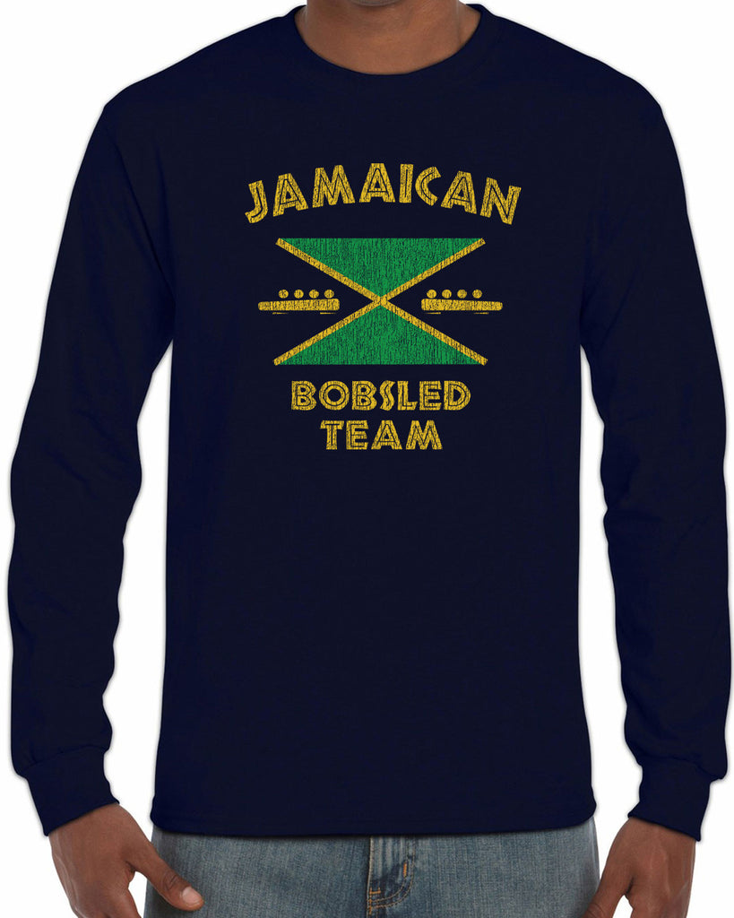 Hot Press Apparel Men's Jamaican Bobsled Team Long Sleeve Shirt